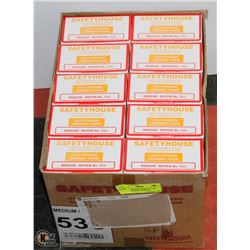 BOX OF 1000 DISPOSABLE LATEX GLOVES LIGHTLY POWDER