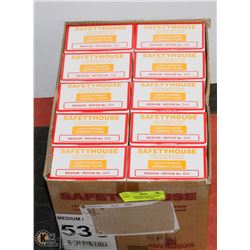 BOX OF 1000 DISPOSABLE LATEX GLOVES LIGHTLY POWDER