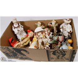 BOX OF CHARACTER FIGURINES