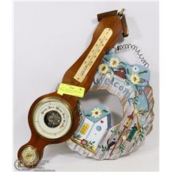 HANDPAINTED WOOD WELCOME SIGN 12" DIAMETER