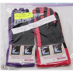 2PK LADIES SPANDEX TEXTING GLOVES