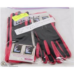2PK LADIES SPANDEX TEXTING GLOVES