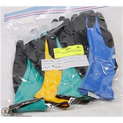 4PK UNISEX FOAM/LATEX GARDEN GLOVES