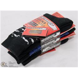 3PK MENS "INFRARED" SOCKS