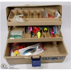 LARGE FISHING BOX COMES WITH LURE AND