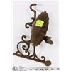 Image 1 : CAST IRON OUTDOOR WALL MOUNT BIRD FEEDER & PLANT
