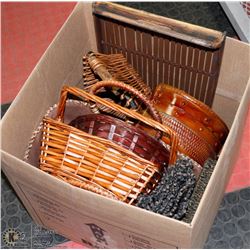 BOX OF BASKETS