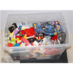X-LARGE TOTE OF LEGO ON WHEELS WITH A LARGE