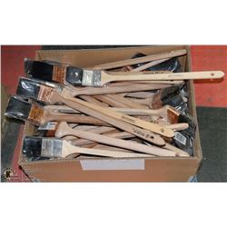 BOX OF BENT HANDLE PAINT BRUSHES