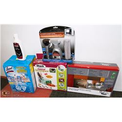 A LOT OF NEW HOUSE HOLD ITEMS BOX OF LYSOL