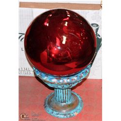 RED GARDEN GAZING BALL