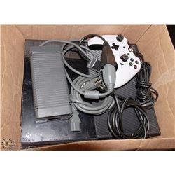 XBOX WITH POWER SUPPLY, HDMI CABLE AND 1 WIRED