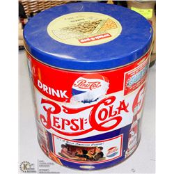 VINTAGE PEPSI COLA TIN CONTAINER