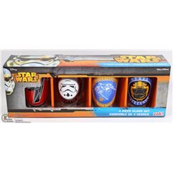 NEW 4PC STAR WARS 10-0Z GLASS SET