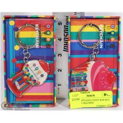 SET OF 2 DYLAN'S CANDY BAR RED GUMBALL MACHINE