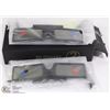 SET OF 2 NEW 3D GLASSES, W/BATTERIES