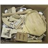 Image 1 : LARGE BOX OF ASSORTED WOOD FIGURES FOR CRAFTS