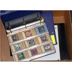 BOX OF 5 BINDERS OF YU GI OH CARDS