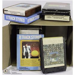 16) BOX OF 8-TRACKS