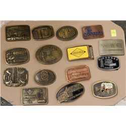 COLLECTION OF 15 BELT BUCKLES