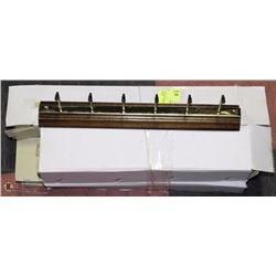 LOT OF 4 WALL MOUNT WOOD HAT RACKS