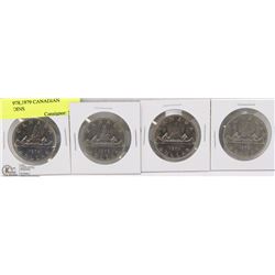 1972,1976,1978,1979 CANADIAN DOLLAR COINS
