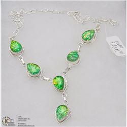 # 43-AUSTRALIA TRIPLE OPAL GEMSTONE NECKLACE