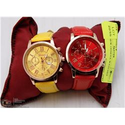 LOT OF 2 NEW GENEVA WATCHES