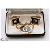 Image 1 : VINTAGE MEN'S CUFFLINKS IN ORIGINAL BOX