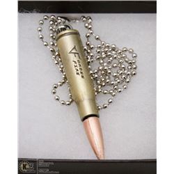 MEN COOL TITANIUM STEEL BULLET PENDANT BRONZED