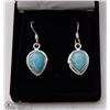 Image 1 : #50-CARRIBEAN LARIMAR GEMSTONE EARRING