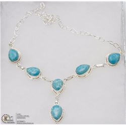 #51-CARRIBEAN LARIMAR GEMSTONE NECKLACE
