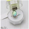 Image 1 : # 46-AUSTRALIA TRIPLE OPAL GEMSTONE RING
