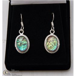 #47- AUSTRALIA TRIPLE OPAL GEMSTONE EARRINGS