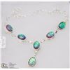 Image 1 : #48- AUSTRALIA TRIPLE OPAL GEMSTONE NECKLACE