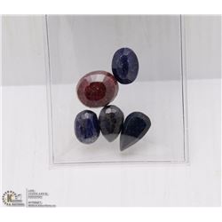 #62-NATURAL SAPPHIRE & RUBY GEMSTONES 76CT
