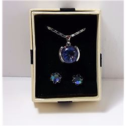 #10 - ROUND BLUE MYSTIC TOPAZ PENDANT