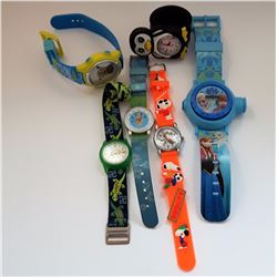 #2 - LOT OF 6 KIDS WATCHES WITH NEW BATTERIES