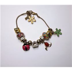#4 - PANDORA STYLE GOLD TONE BRACELET