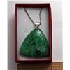 Image 1 : #8 - GREEN CRAZY LACE AGATE PENDANT & CHAIN