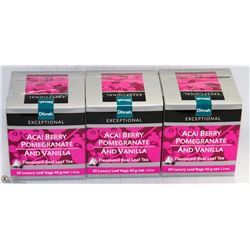 3 BOXES OF DILMAH TEA: ACAI BERRY POMEGRANATE AND