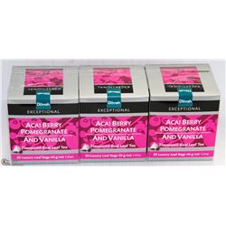 3 BOXES OF DILMAH TEA: ACAI BERRY POMEGRANATE AND