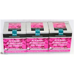 3 BOXES OF DILMAH TEA: ACAI BERRY POMEGRANATE AND