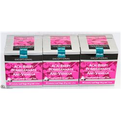 3 BOXES OF DILMAH TEA: ACAI BERRY POMEGRANATE AND