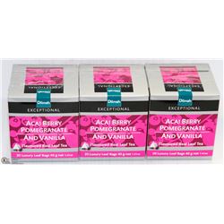 3 BOXES OF DILMAH TEA: ACAI BERRY POMEGRANATE AND