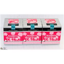 3 BOXES OF DILMAH TEA: ROSE WITH FRENCH VANILLA