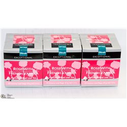 3 BOXES OF DILMAH TEA: ROSE WITH FRENCH VANILLA