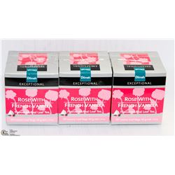 3 BOXES OF DILMAH TEA: ROSE WITH FRENCH VANILLA