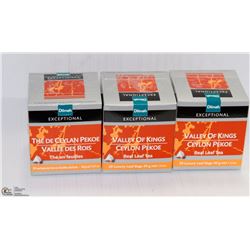 3 BOXES OF DILMAH TEA: VALLEY OF KINGS CEYLON