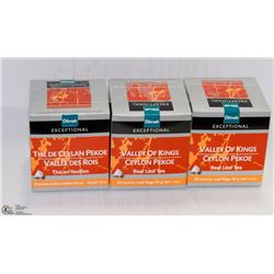 3 BOXES OF DILMAH TEA: VALLEY OF KINGS CEYLON